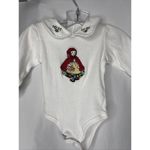 Mary Englelbreit Baby Infant 0-3 Month Little Red Riding Hood White 1Pc Bodysuit - Picture 2 of 7